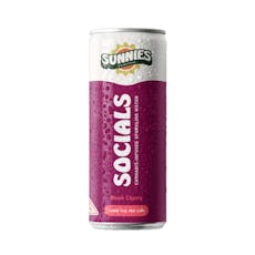 Sunnies Socials 10mg Sparkling Water - Black Cherry