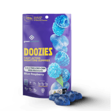Green Revolution | Doozies | Blue Raspberry 1:1:1 | THC:CBD:CBN | 10 Gummies | 50 mg