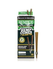 HEMPER KING SIZE CONES W/ GLASS TIPS | 2PK