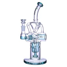Clover Glass | Bong | Water Pipe | 10.5" | Drumstrom Perc Recycler | Assorted