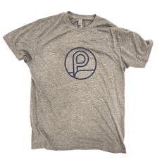 T-Shirt | Grey | Blue P Coin | Small