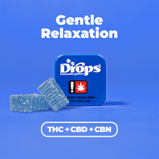 Drops - Blueberry (1:2.5:10 THC:CBN:CBD) 20pk Live Rosin Edible 100mg