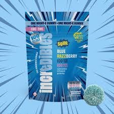 Incredibles Sour Blue Razzberry Gummy (1 Pack) 200mg - (1:1 THC:CBG)