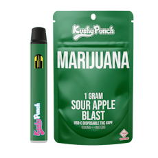 Kushy Punch: Vape | Sour Apple Blast | All-In-One | 1g
