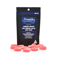 SMOKIEZ Sour Jamberry 1:1 THC:CBN Gummies 100mg (10pk)