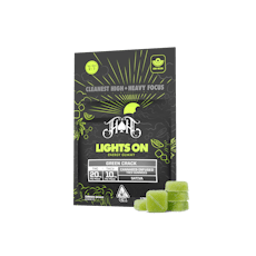 Heavy Hitters Lights On Gummies - Green Crack 100mg THC / 50mg THCV