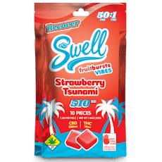 Strawberry Tsunami 50:1 CBD:THC 510mg 10pk Vibes - Swell