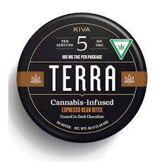 Dark Chocolate Covered Espresso 100mg Terra Bites by Kiva