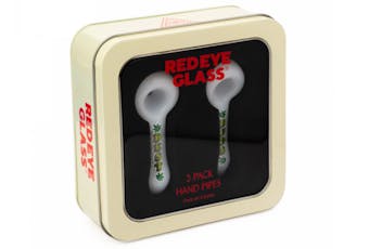 Red Eye Glass 3.75" Best Buds 2pk Hand Pipes