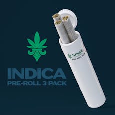 SINSE - PREROLL - 0.5G - 3PK - BLUEBERRY MUFFIN - INDICA