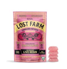 Strawberry Lemonade x Trainwreck 200mg Live Rosin Gummies by Kiva Lost Farms