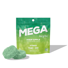 Grön - Gummies - Sour Apple Mega Pearls (H) (10pk) 100mg