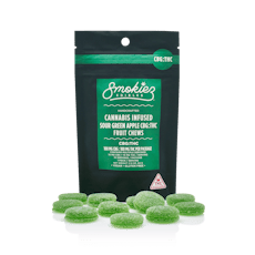SMOKIEZ Sour Green Apple 1:1 THC:CBG Gummies 100mg (10pk)