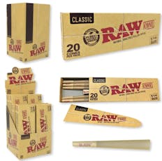 RAW - 1 1/4" Classic Cones - 20pk