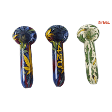 SirEEL - 4" Artistic 420 Image Transfer Glass Spoon