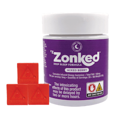 Zonked | Mixed Berry | 100mg (20pk) 1:1:1 THC/CBD/CBN/Melatonin 3mg Gummies