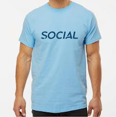 Social Cannabis T-Shirts - Light Blue