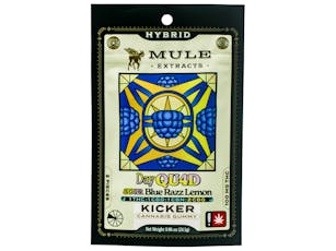 MUL Sour Blue Razz Lemon 1:1:1:2 Hybrid Kicker Live Resin Gummy 2pk 500mg 46146 E56|C1