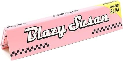 Blazy Susan | King Size Slim Rollling Papers | 50pk Pink