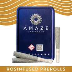 AMAZE - PREROLL INFUSED ROSIN - 0.5G - 6PK - GLITTER BOMB - INDICA HYBRID