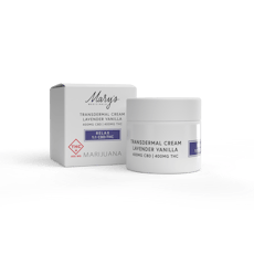 Mary's Medicinals: Topical | Transdermal Cream Lavender Vanilla | Relax 1:1 | 400mg THC : 400mg CBD | 2oz