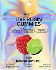 PAX Live Rosin Gummies - Raspberry Lime