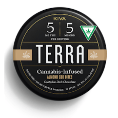 1:1 Dark Chocolate Almonds 100mgTHC:100mgCBD Terra Bites by Kiva