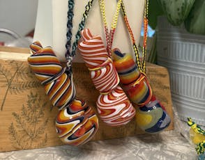Handmade by Sarah Beth - Double Swirl Spoon w/Hemp - Assorted Colors