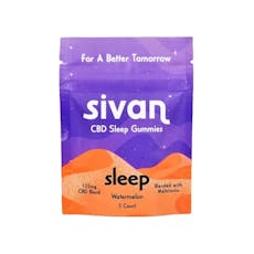 SIVAN | Sleep l Watermelon | Edible-CBD/CBN/CBG Gummies | 125mg Blend + 25mg Melatonin | 5pk