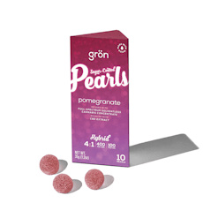 Pearls | Pomegranate | 500mg | 4:1 | CBD:THC | Full Spectrum Cannabis Gummies | 10-Pieces