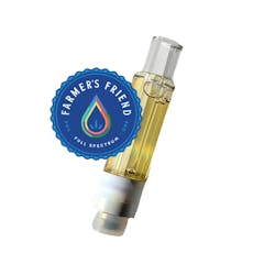 Farmer's Friend | 2g Full Spectrum Glass Cartridge | Indica | Kerby Kush Farms | Banana Z Star