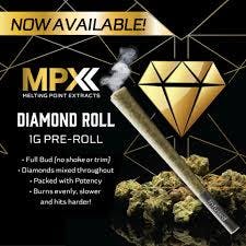 MPX Diamond Roll Strawberry Mango Haze Infused Pre-Roll 1g