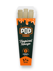 Pop Cones | 6pk Cones | Unbleached 1 1/4 Tropical Mango