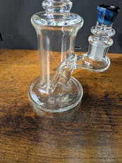 Wizard Missile | Bubbler | 7" | Clear w/Black Lip & Color Bowl | Made in Maryland