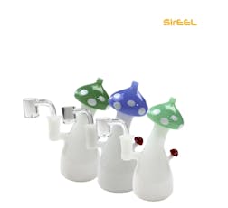 SirEEL | 6" | Glass + Pipes | MushMouth Dab Rig with Banger | Assorted Colors