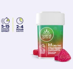 1:1 Strawberry Margarita Quick Gummies | 100mg