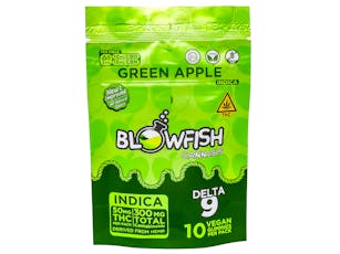 BFS Green Apple Indica Gummies 50mg THC
