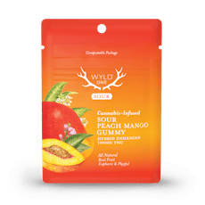 Wyld One Gummy 100 MG Sour Peach Mango (H)