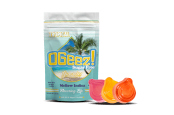 OGeez | Tropical, Mellow Indica (I) Sugar Free Gummies | 10 Pack (100mg)