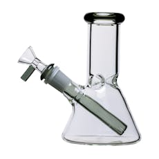 6" Beaker Bong - Clear with Smoke