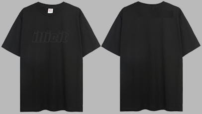 Puffy Print Logo T-Shirt | Black