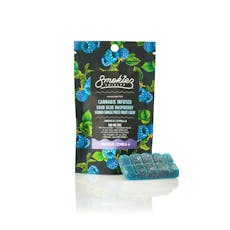 Smokiez- Single Scored Piece - Blue Raspberry (I) 100mg Fruit Chews