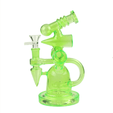 Neon Scope Recycler Bong | 8.5"
