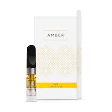 Amber Live Rosin Cartridge 1g Indica; Black Triangle