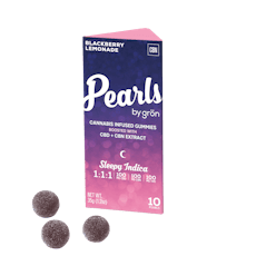 Grön Pearls Blackberry Lemonade 1:1:1 THC:CBD:CBN Gummies 100mg
