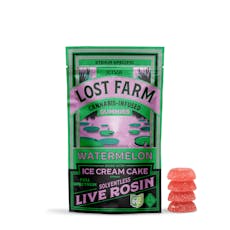 Watermelon x Ice Cream Cake | 10pk 100mg Live Rosin Gummies