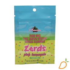 200mg Zerds Cherry Pie Hash Rosin Single Gummy Amnesia