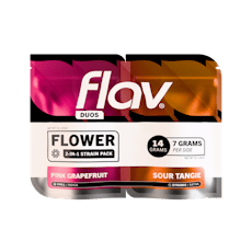 Flav / To the Moon | Flav Duo | Pink Grapefruit (Indica) THC 26% x Sour Tangie (Sativa) THC 27.10% | 14g Flower