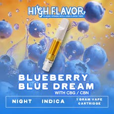 1g Blueberry Blue Dream Distillate Cartridge | TAX INCLUDED