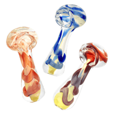 Swirled & Fumed Spoon Pipe | 3" | TAX INCLUDED